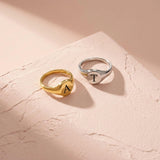 Bague ovale personnalisée — finitions dorée et argentée